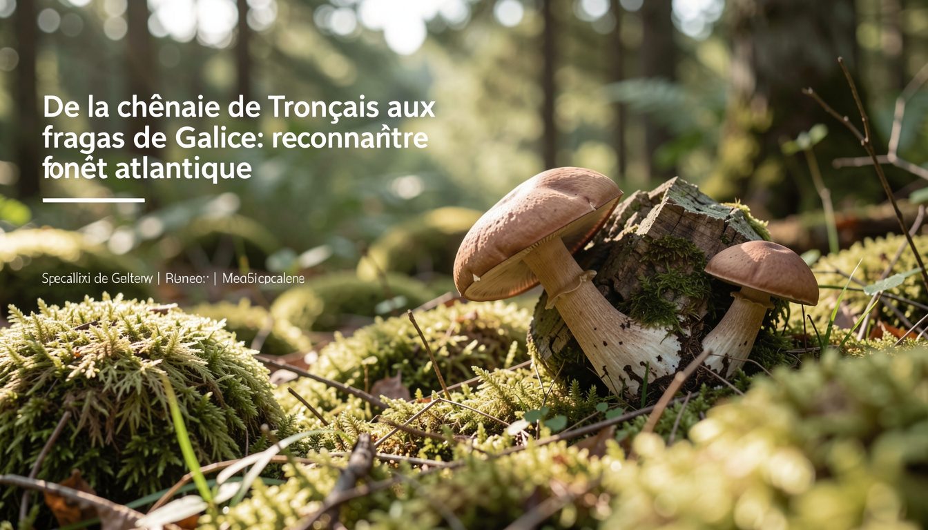 Sous-bois humide de chênes et de fougères