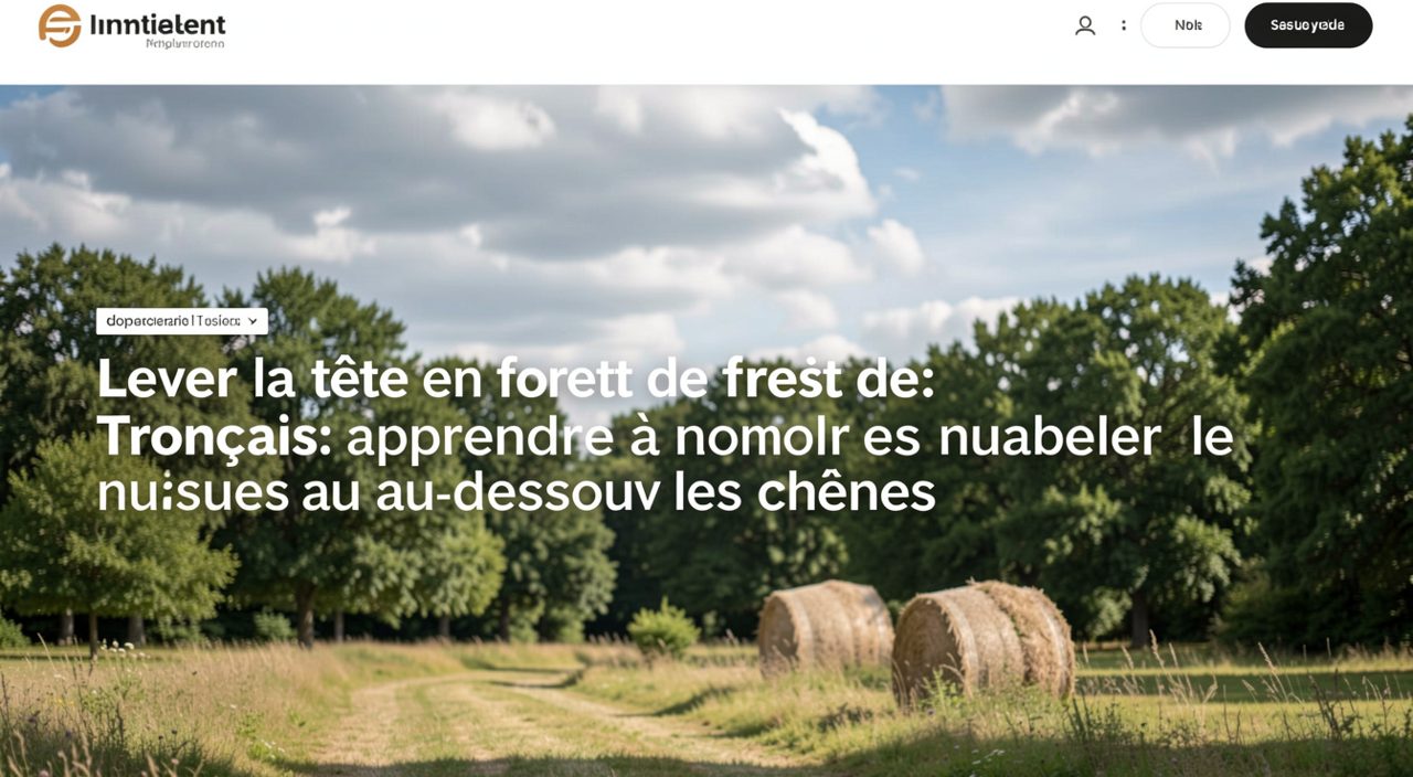 Canopée de chênes ouvrant sur le ciel